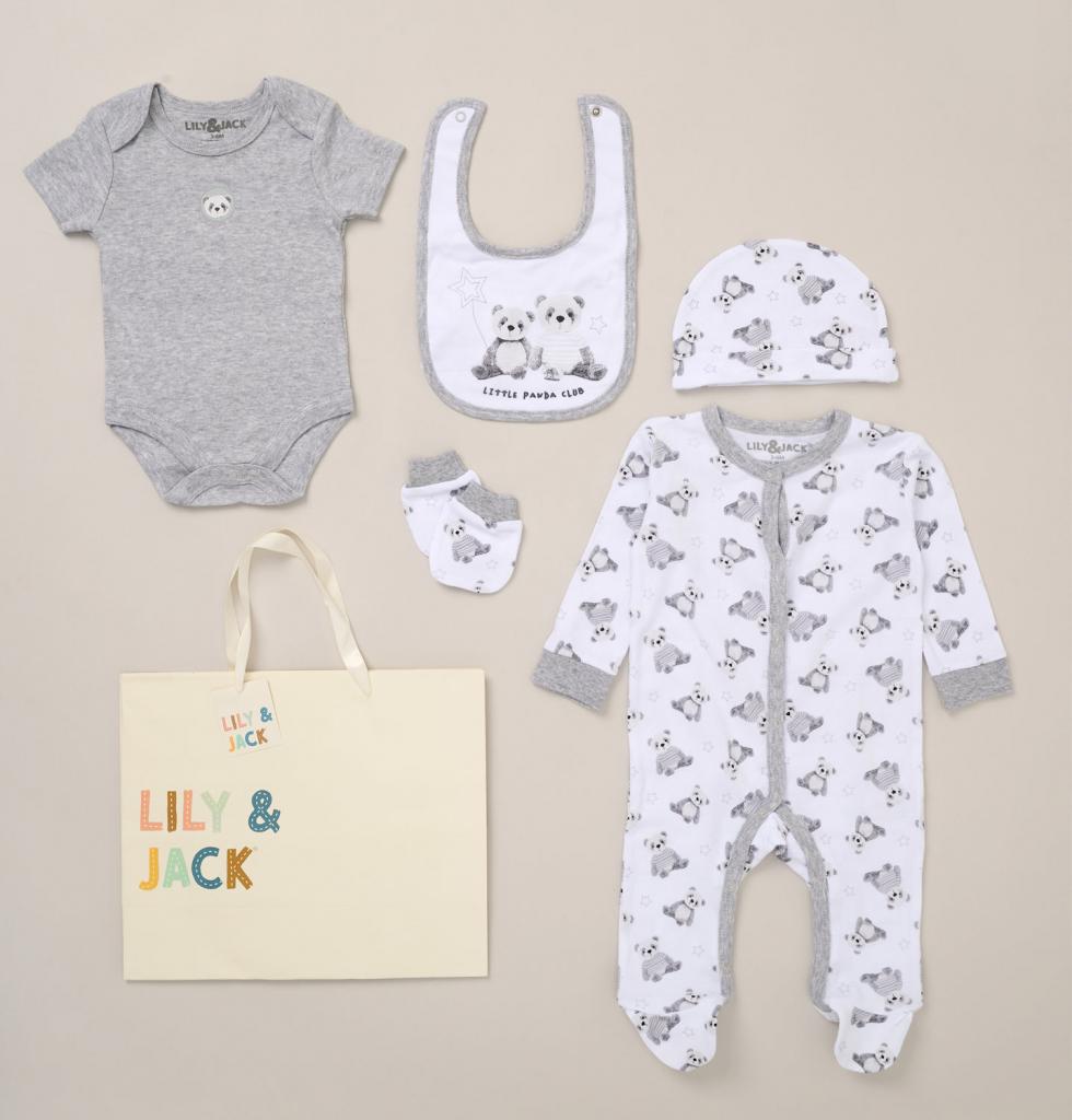 Little Panda Club 5-Piece Layette Set – by Lily & Jack (Newborn–6 Months)