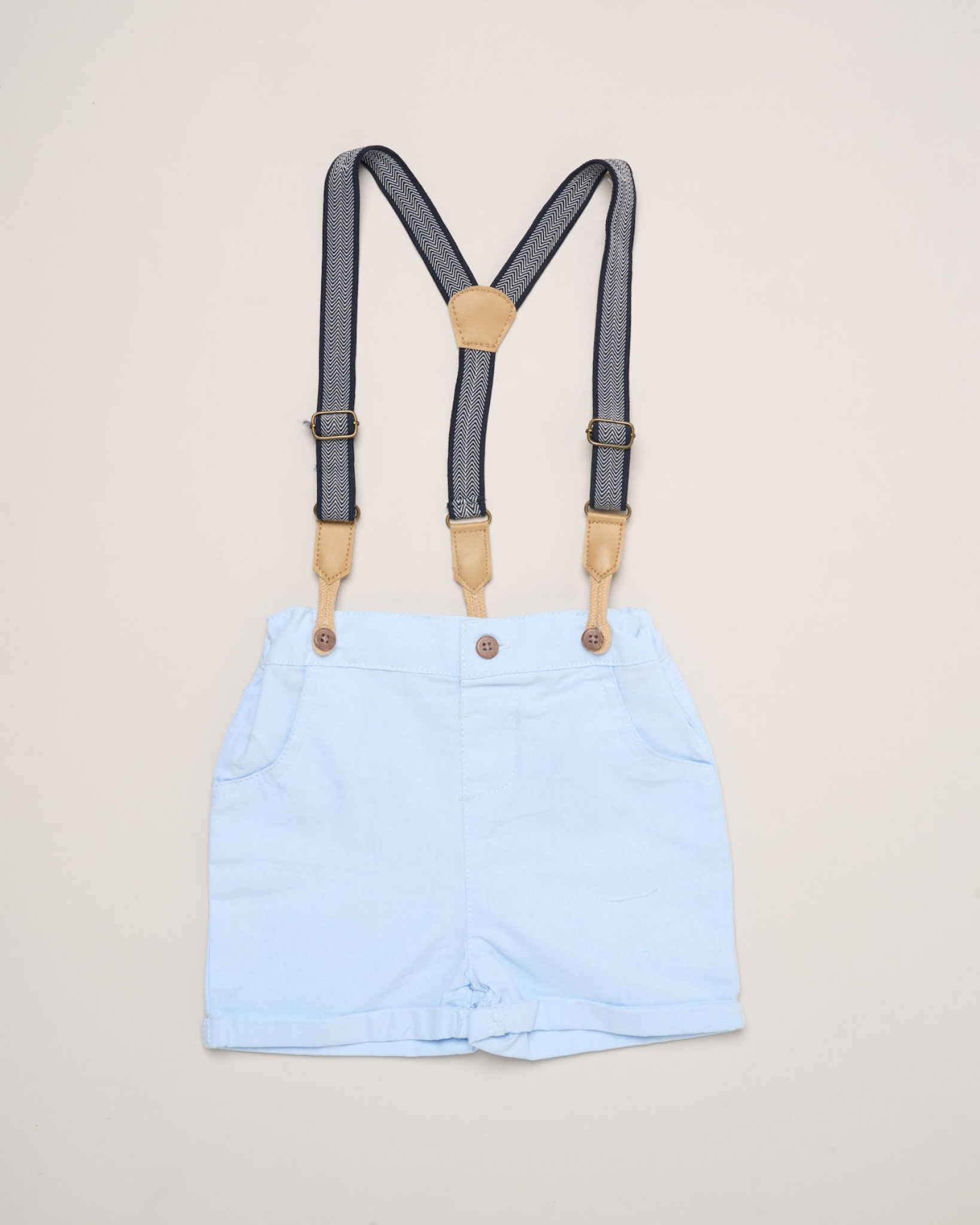 Sky & White Bow Tie Set with Braces – by Little Gent (9–12 Months) LAST ONE‼️ - Image 4