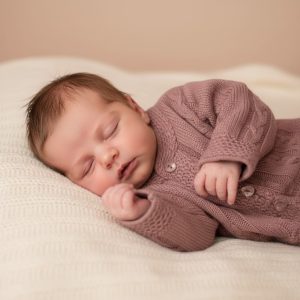 Dusky Pink Cable Cardigan  by Bee Bo (3–8 lbs)