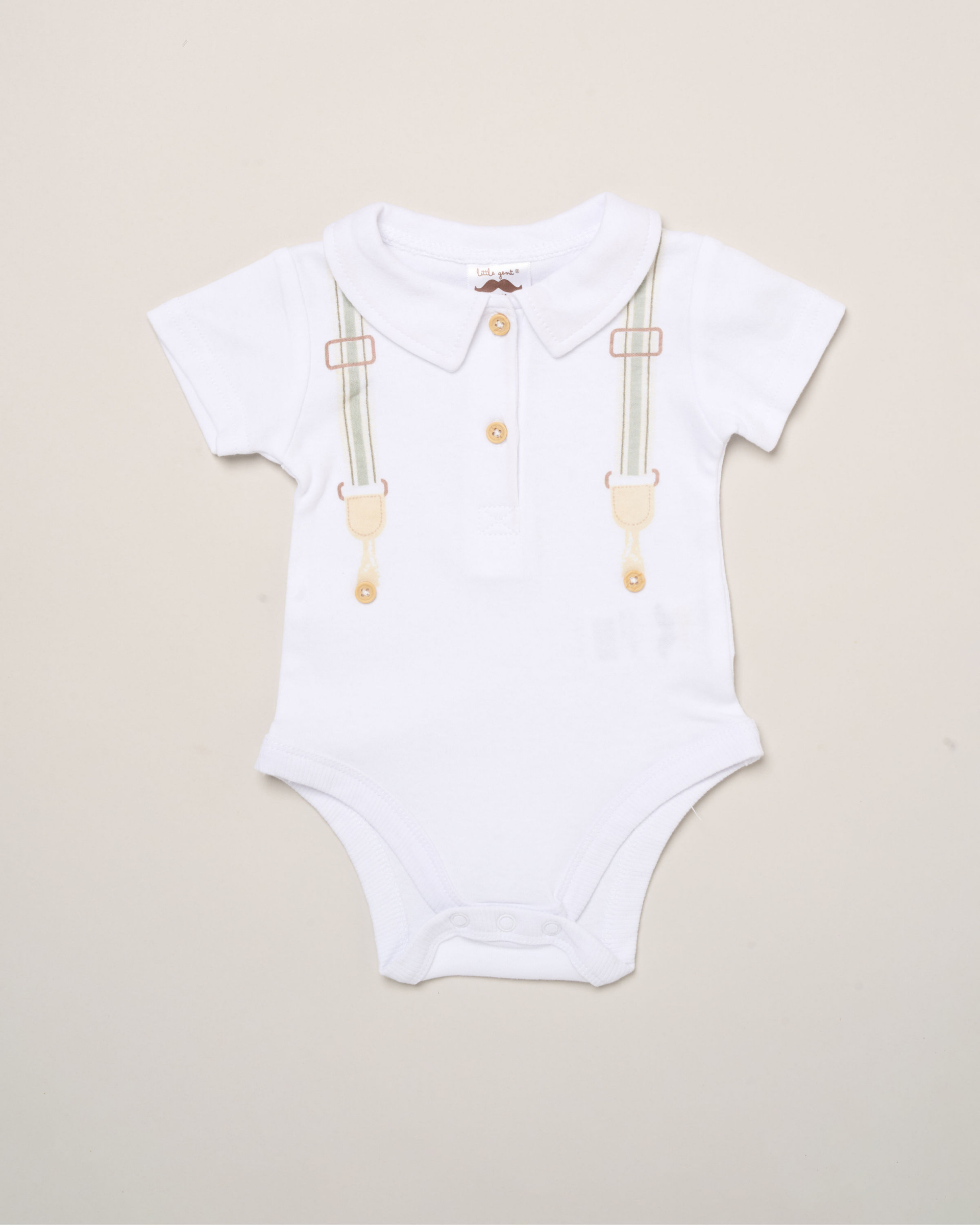 Striped Bodysuit, Shorts, Socks and Cap Set – by Little Gent (0–24 Months) - Image 8
