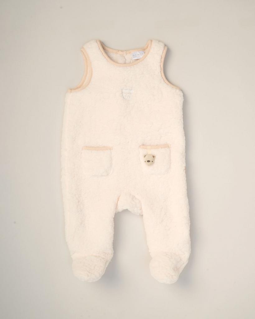 Sherpa Teddy Overall Set – by Rock-a-Bye Boutique (0–6 Months) - Image 3