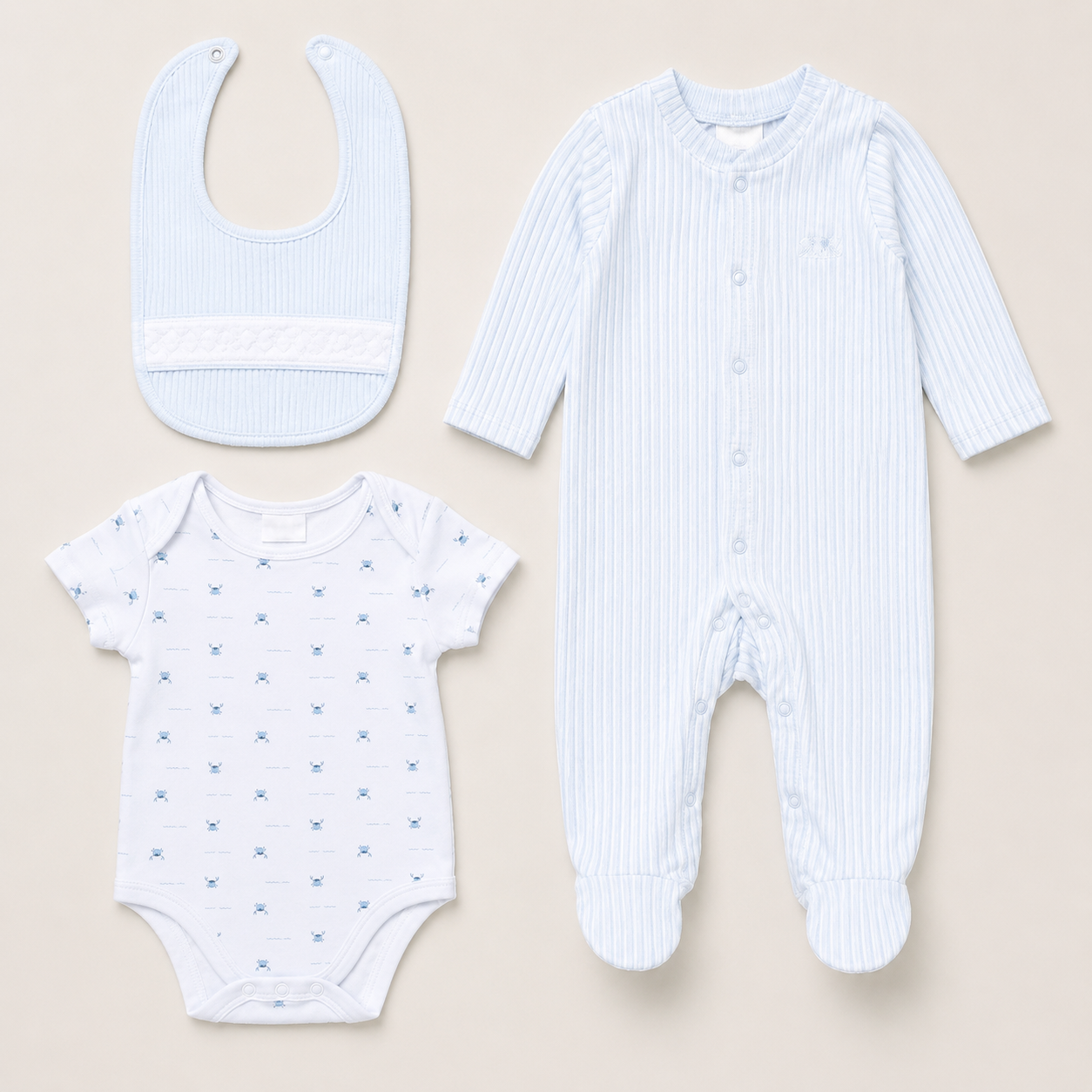 Ribbed Velour Nursery Layette Set – by Rock a Bye Boutique (Newborn –6 Months) - Image 2